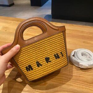 MARNI Tropicalia small Tote bag in brown